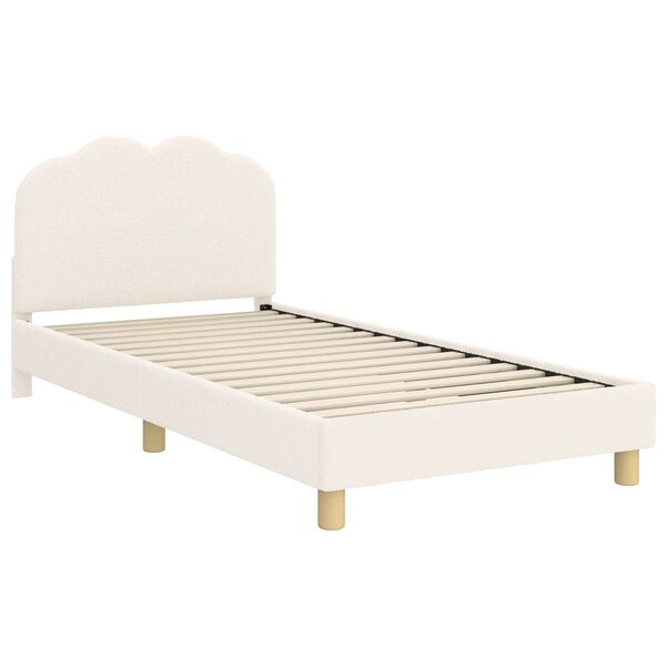 vidaXL Children's Bed Frame with Headboard Cream 90 x 200 cm