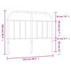 vidaXL Metal Replace Headboard White 120 cm
