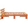 vidaXL Bed Frame with Headboard Brown 150 x 200 cm Solid Pine Wood