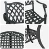 vidaXL Garden Dining Set 7 pcs Black Aluminium