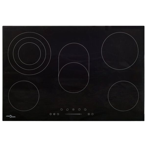 vidaXL Ceramic Hob with 5 Burners Touch Control 90 cm 8500 W