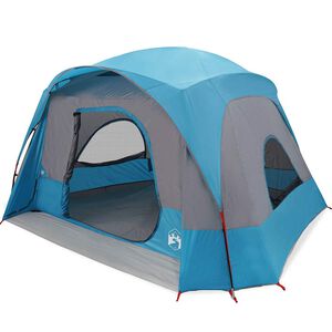 vidaXL Family Tent Cabin 6-Person Blue Waterproof