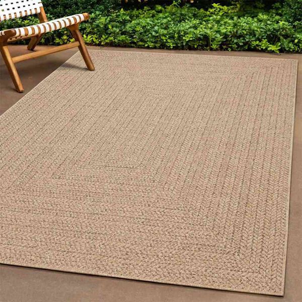vidaXL Rug ZIZUR Beige 240x340 cm Jute Look Indoor and Outdoor
