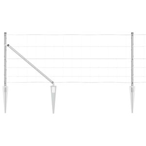 vidaXL Fence Post Galvanized 25 x 0.8 m Steel