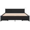 vidaXL Bed Frame with Drawers without Mattress Black 150x200 cm King Size