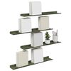 vidaXL Floating Shelf 4 pcs Olive Green 60 x 8.5 x 2.5 cm Steel