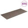vidaXL Stair Mat | Set of 15 | Cream