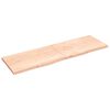vidaXL Wall Shelf 200x60x(2-4) cm Untreated Solid Wood Oak