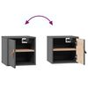 vidaXL Wall Cabinets 2 pcs Grey 31.5x30x30 cm Solid Wood Pine