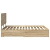 vidaXL Bed Frame with Drawer Sonoma Oak 140 x 200 cm Engineered Wood