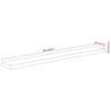 vidaXL Wall Shelf 160x20x3.8 cm Rectangular Solid Wood Acacia Live Edge