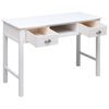 vidaXL Desk White 108x45x76 cm Solid Wood Paulownia