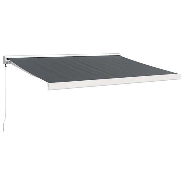 vidaXL Retractable Awning Anthracite 3.5x2.5 m Fabric and Aluminium