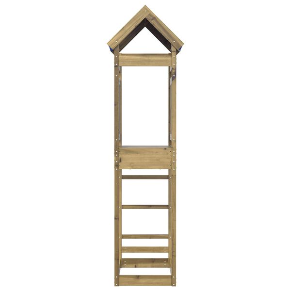 vidaXL Play Tower Brown 52.5 x 85 x 239 cm Solid Impregnated Wood