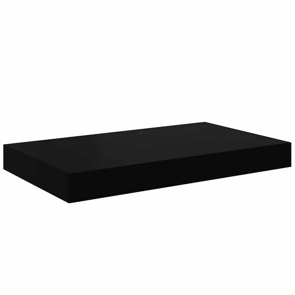 vidaXL Floating Wall Shelf High Gloss Black 40x23x3.8 cm MDF