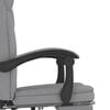 vidaXL Reclining Office Chair Light Grey Fabric