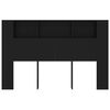 vidaXL Headboard Cabinet Black 160x18.5x104.5 cm