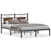 vidaXL Bed Frame without Mattress Smoked Oak 150x200 cm King Size Engineered Wood