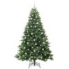 vidaXL Artificial Christmas Tree with 300 LEDs Green 210 cm PE and PVC