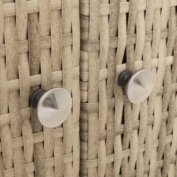 vidaXL Cabinet Beige 70 x 50 x 87 cm Polyester and Roly Ratten