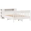 vidaXL Bookcase Bed without Mattress White 140x200cm Solid Wood Pine