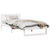vidaXL Bed Frame with Headboard White 80 x 200 cm Solid Pine Wood