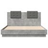 vidaXL Bed Frame without Mattress Concrete Grey 140x200 cm