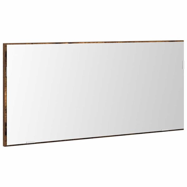 vidaXL Mirror Wall-mounted Brown 80 x 37 cm Glass and Engineered Wood