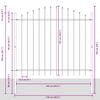 vidaXL Garden Fence White 170 x 165 cm Powder-Coated Steel