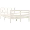 vidaXL Bed Frame without Mattress White Small Double Solid Wood