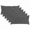 vidaXL Cushion Cover 6 pcs HEERLEN Dark Grey 40 x 80 cm