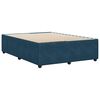 vidaXL Bed Frame without Mattress Blue 140x200 cm Velvet