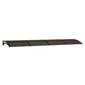 vidaXL Door Canopy Black 400x100 cm Polycarbonate