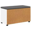 vidaXL Hall Bench with Cushion with Drawer White 80 x 38 x 46 cm