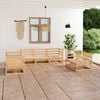 vidaXL 7 Piece Garden Lounge Set Solid Pinewood