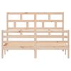 vidaXL Bed Frame without Mattress Solid Wood 160x200 cm (810440+814204)