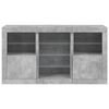 vidaXL Sideboard with LED Lights Concrete Grey 123x37x67 cm