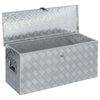 vidaXL Aluminium Box 90.5x35x40 cm Silver