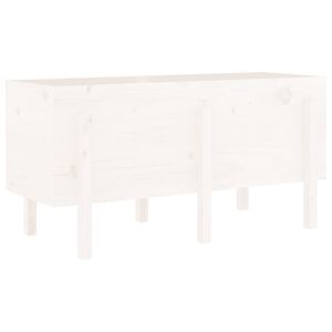 vidaXL Garden Raised Bed White 121x50x57 cm Solid Wood Pine