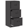 vidaXL File Cabinet Black 45.5 x 42 x 106.5 cm Cold-Rolled Steel