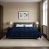 vidaXL Full Year Duvet Quilted Dark Blue 220 x 240 cm Microfiber