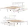 vidaXL Bed Frame with Drawers without Mattress White 150x200 cm King Size