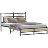 vidaXL Bed Frame without Mattress Sonoma Oak 137x190 cm Engineered Wood