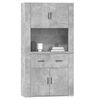 vidaXL Highboard Concrete Grey Engineered Wood