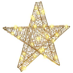 vidaXL 3D Star 50 LEDs Warm white 55 x 52.5 x 9 cm PET