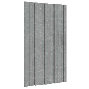 vidaXL Roof Panel 12 pcs Silver 80 x 45 cm Galvanised steel