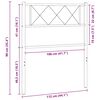 vidaXL Metal Replace Headboard Black 107 cm