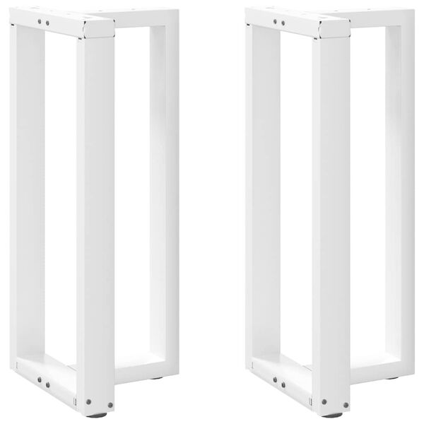vidaXL Bar Table Legs T-Shaped&nbsp;2 pcs White 40x35x(90-91) cm Steel