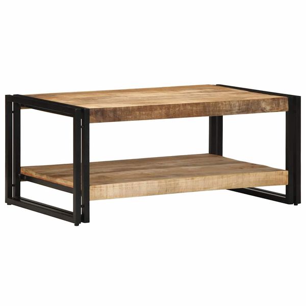 vidaXL Coffee Table 90x50x38 cm Solid Rough Wood Mango