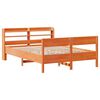 vidaXL Bed Frame without Mattress Wax Brown 120x200 cm Solid Wood Pine